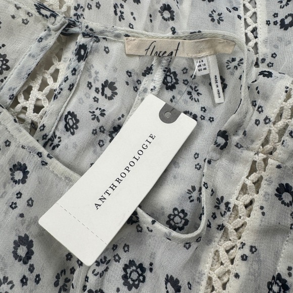 NEW Anthropologie Floreat Windswept Lace Dress Women's 8 Floral Print Zip - Picture 4 of 8